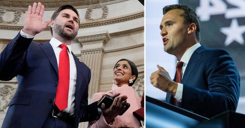 Photo of JD Vance, Usha Vance, Charlie Kirk