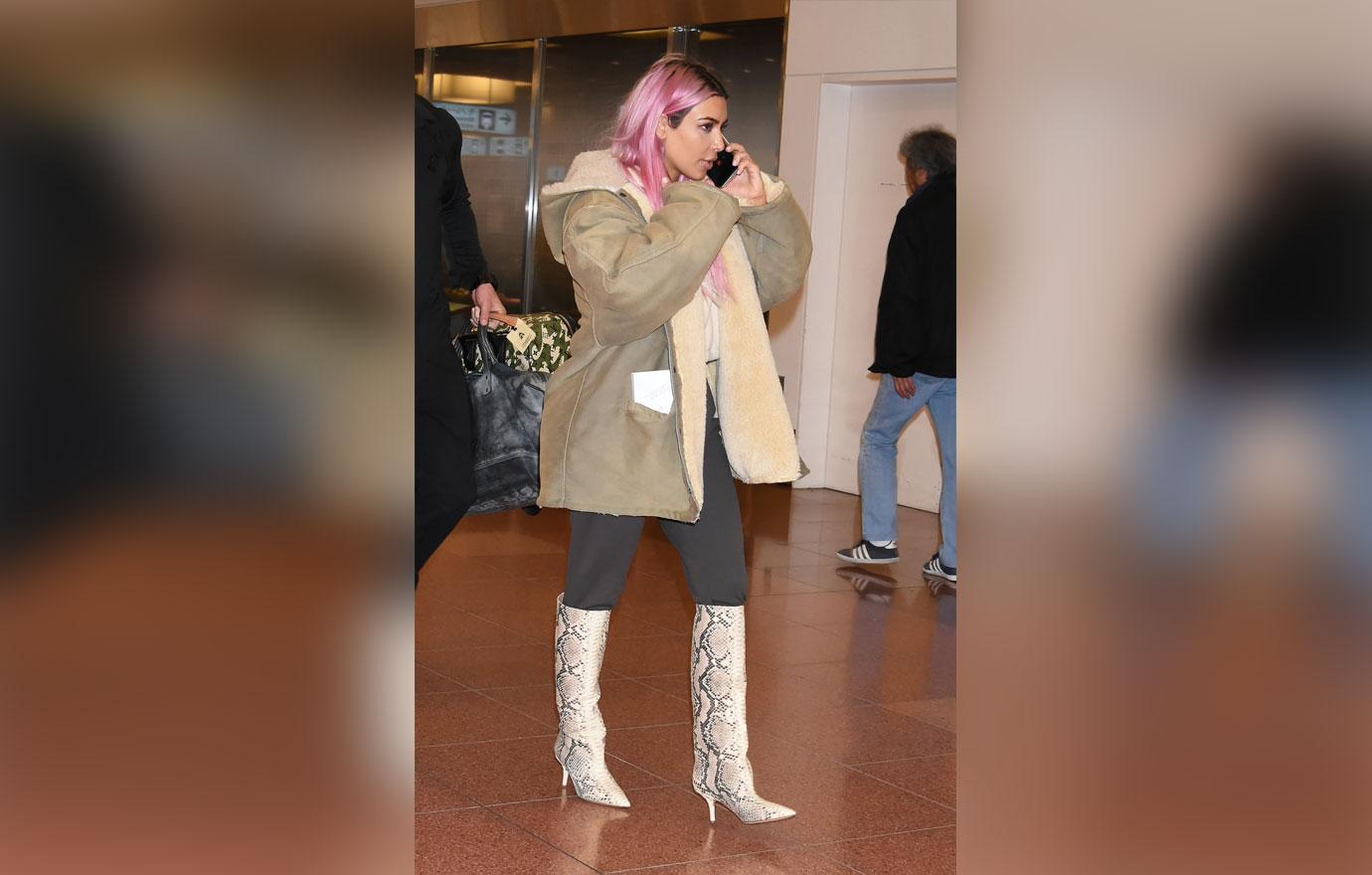 kim khloe kourtney kardashian touch down tokyo