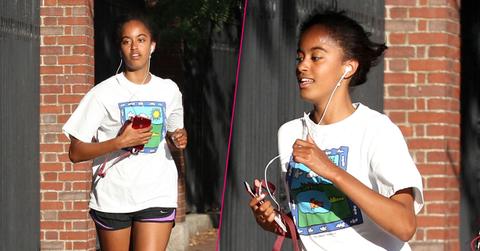 Malia Obama shorts jog harvard