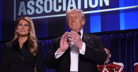 Donald Trump and wife Melania had to crawl to safety at the White House Correspondents' Dinner.