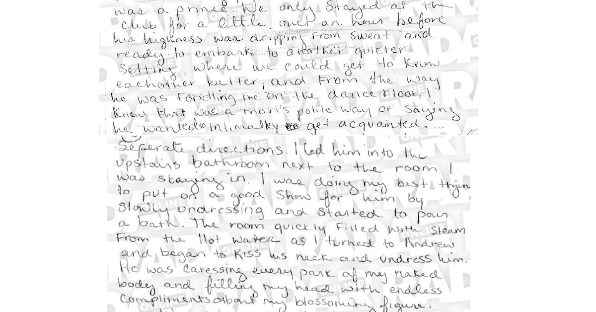 virginia giuffre diary entry