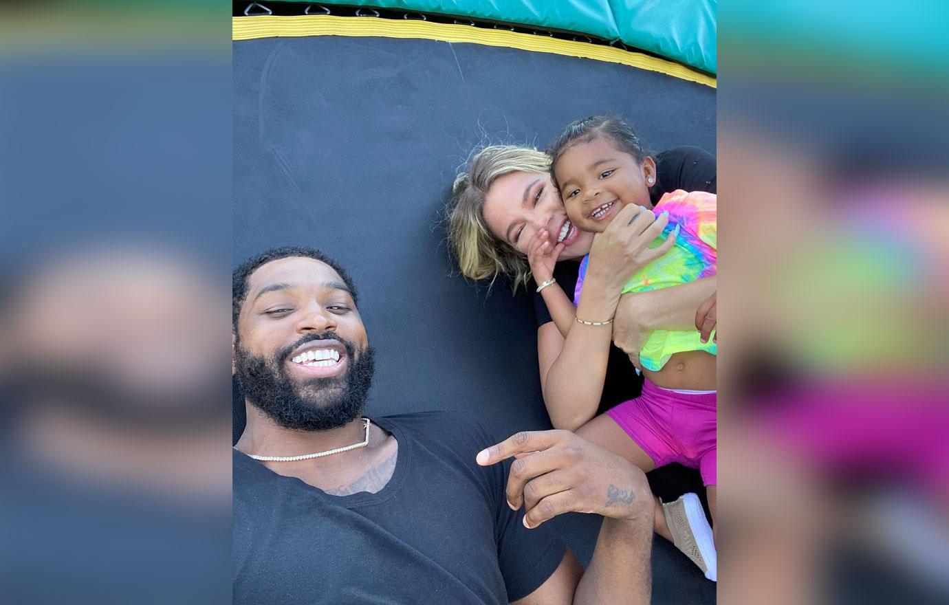 khloe kardashian not bothered tristan thompson holding hands mystery woman