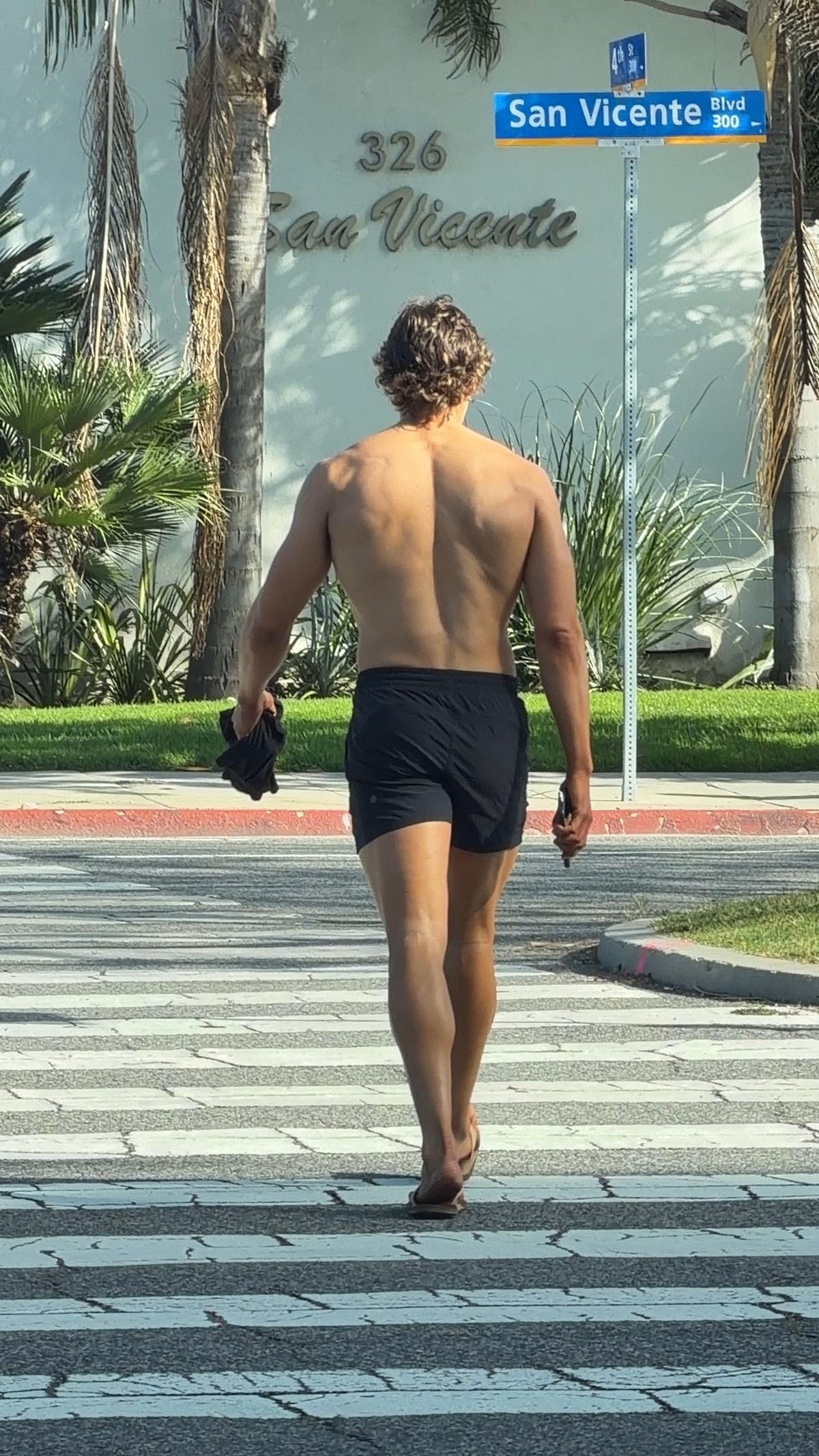 Arnold Schwarzenegger's son Joseph Baena is seen for the first time since winning his debut bodybuilding competition.