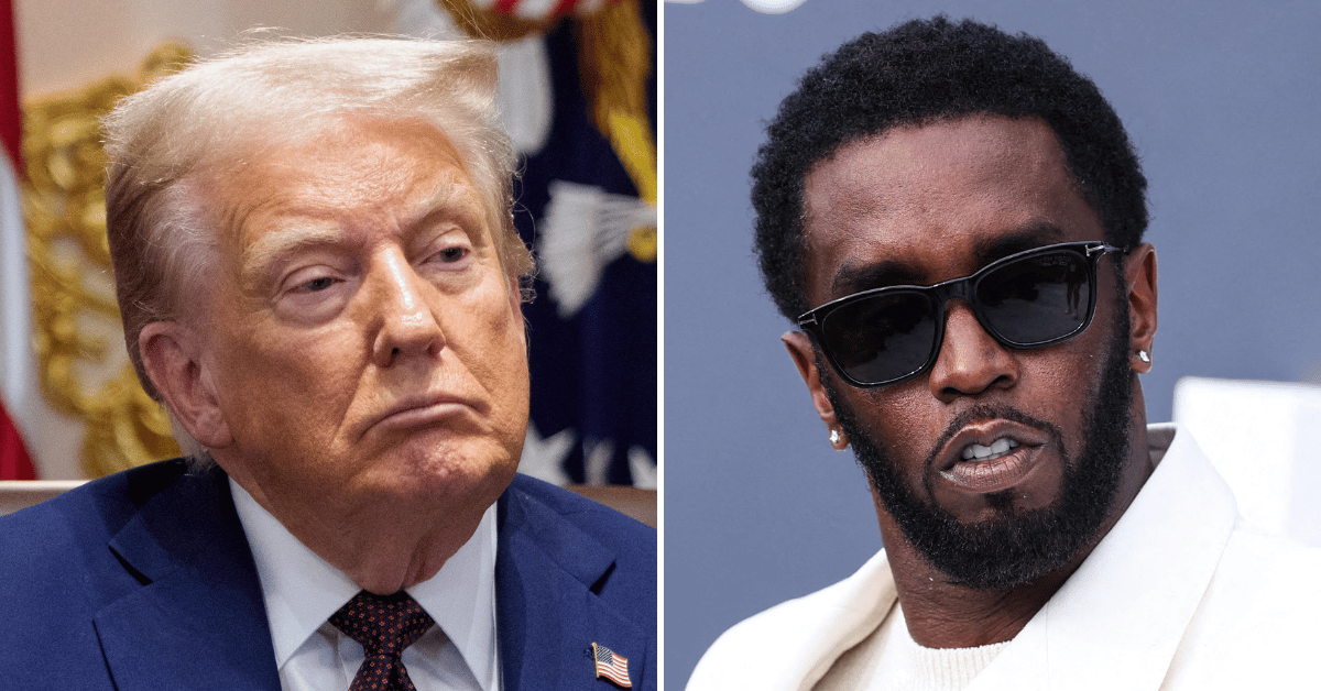 Split photo of Donald Trump and Sean 'Diddy' Combs