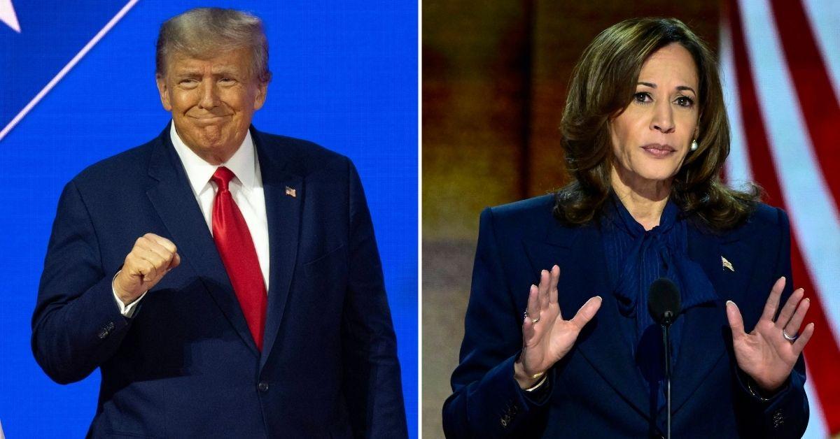 Photo of Donald Trump and Kamala Harris