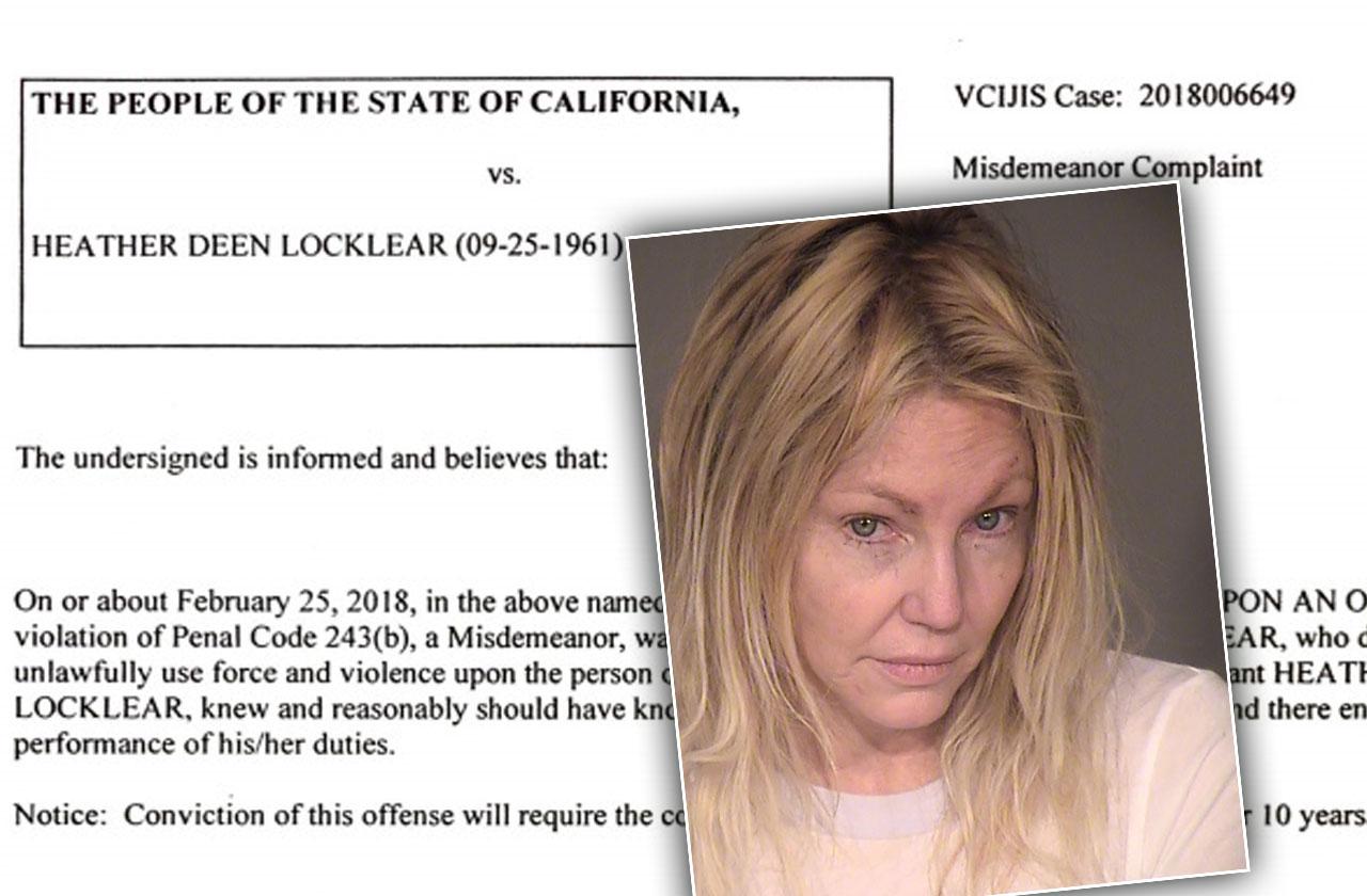 //heather locklear jail time possession gun banned pp