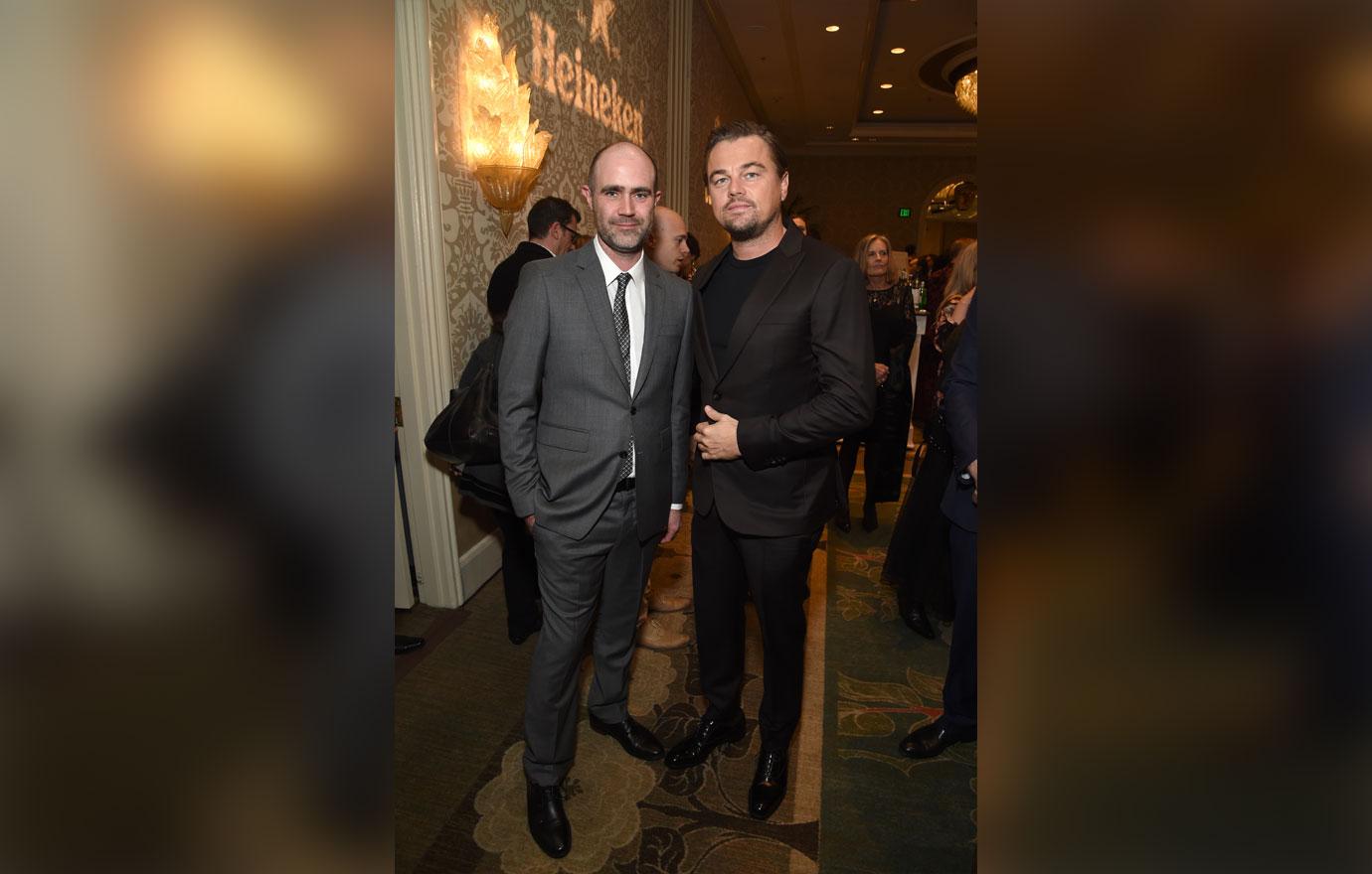 Matthew Wiseman, BAFTA LA CEO and Leonardo DiCaprio attendThe BAFTA Los Angeles Tea Party sponsored by Heineken at Four Seasons Hotel Los Angeles at Beverly Hills on January 4, 2020.