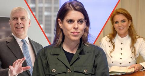 Split photos of Princess Beautrice, Sarah Ferguson and Andrew Windsor