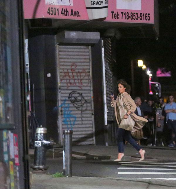 jennifer lopez filming nbc shades blue