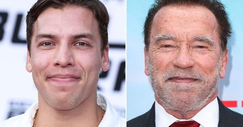 Split photo of Joseph Baena, Arnold Schwarzenegger.