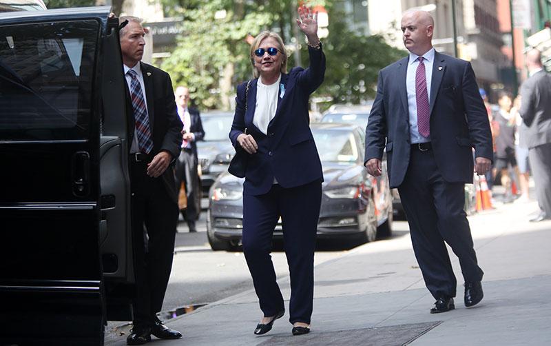 Hillary Clinton Stroke glasses 911 memorial