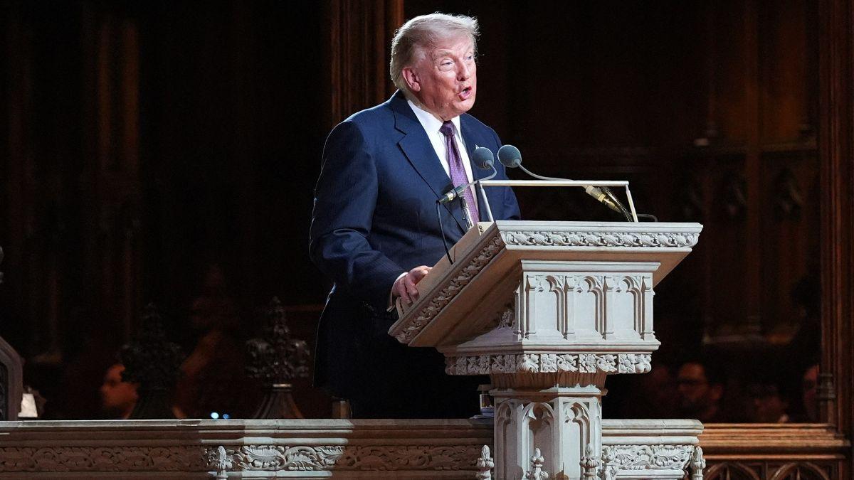 Donald Trump spoke out on Lindsey's Graham's political career and beliefs at the service.