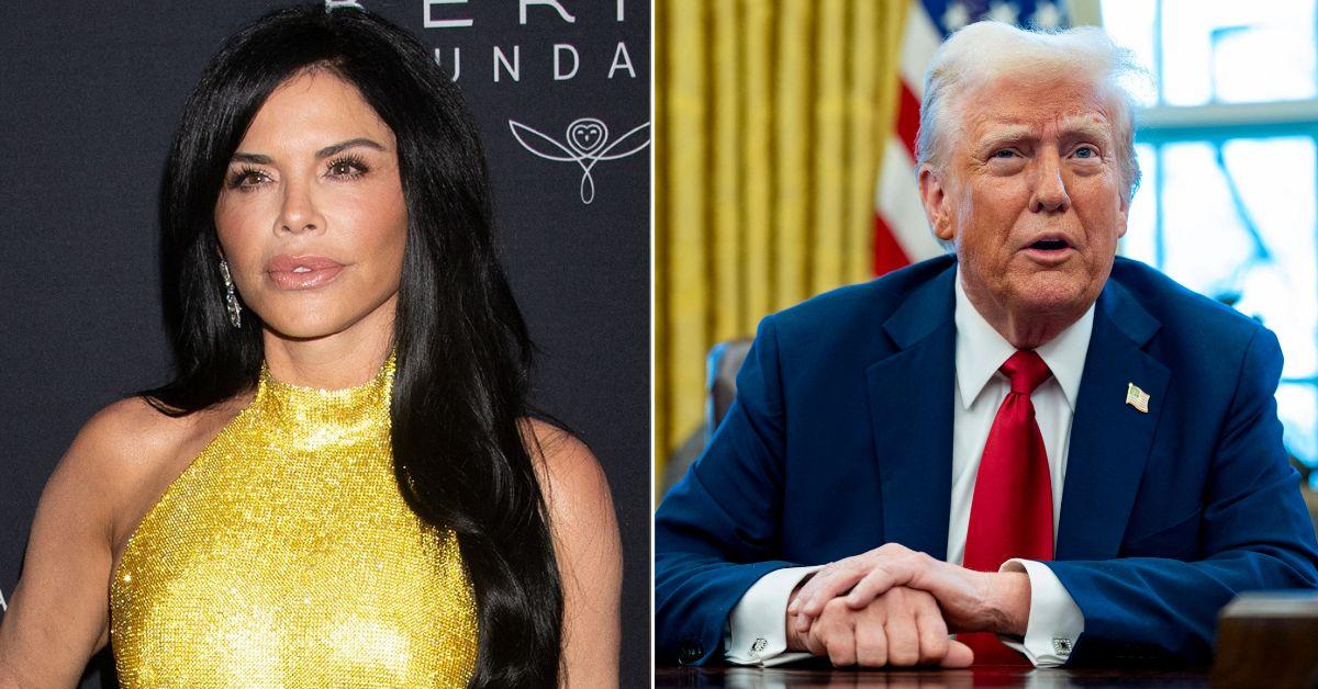 Composite photo of Lauren Sanchez and Donald Trump