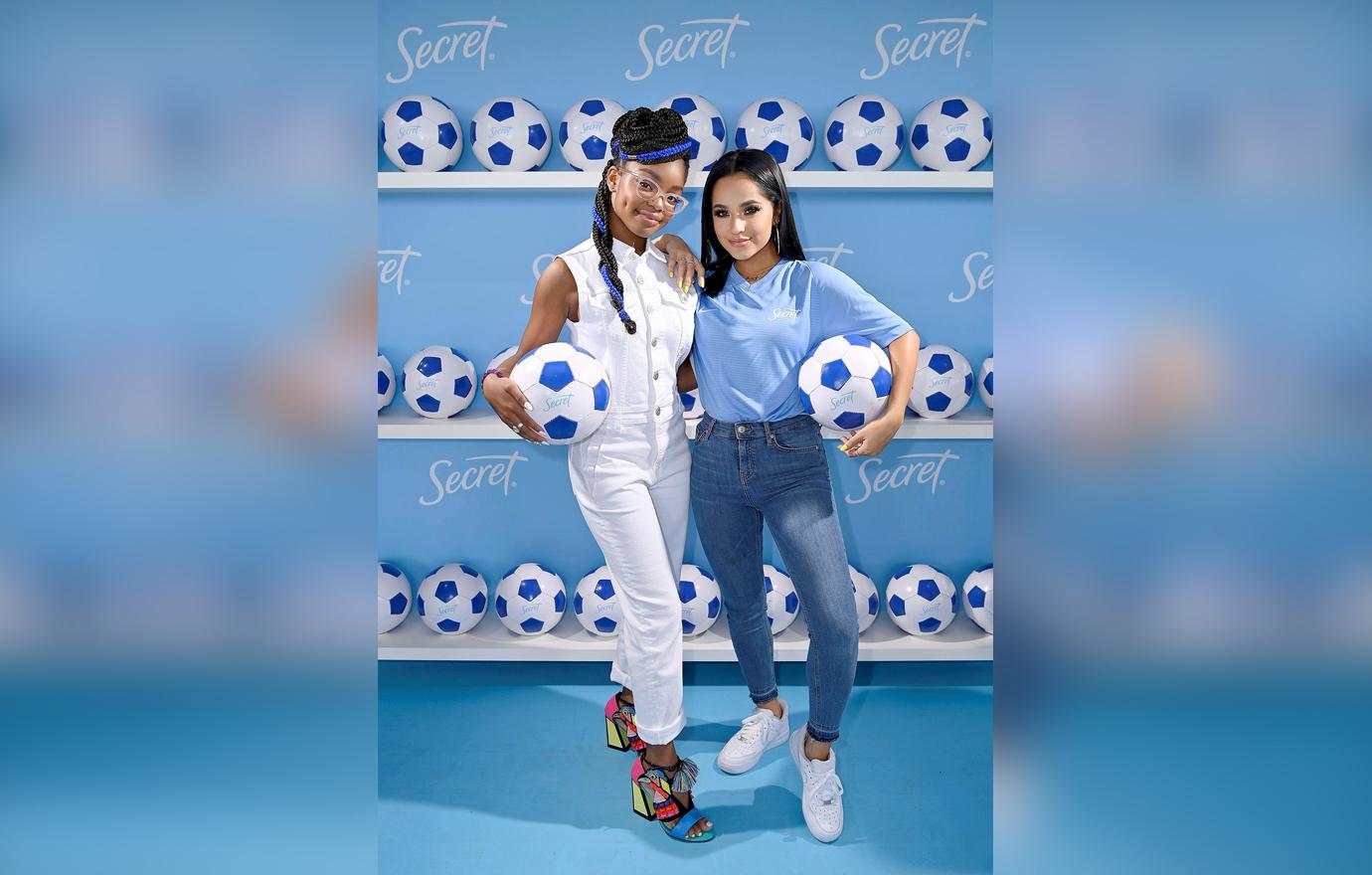 Marsai Martin and Becky G Pose With Soccer Balls