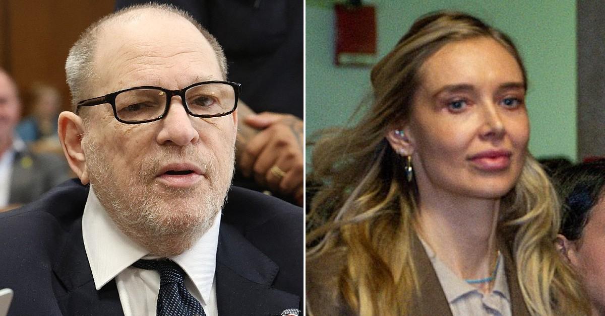 Split photo of Harvey Weinstein, Kaja Sokola
