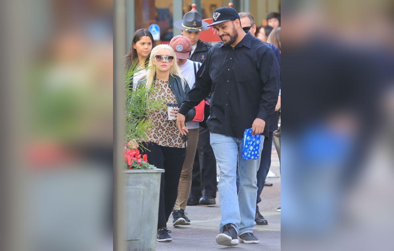 Christina Aguilera And Fiance Matthew Rutler Take Kids To Mall