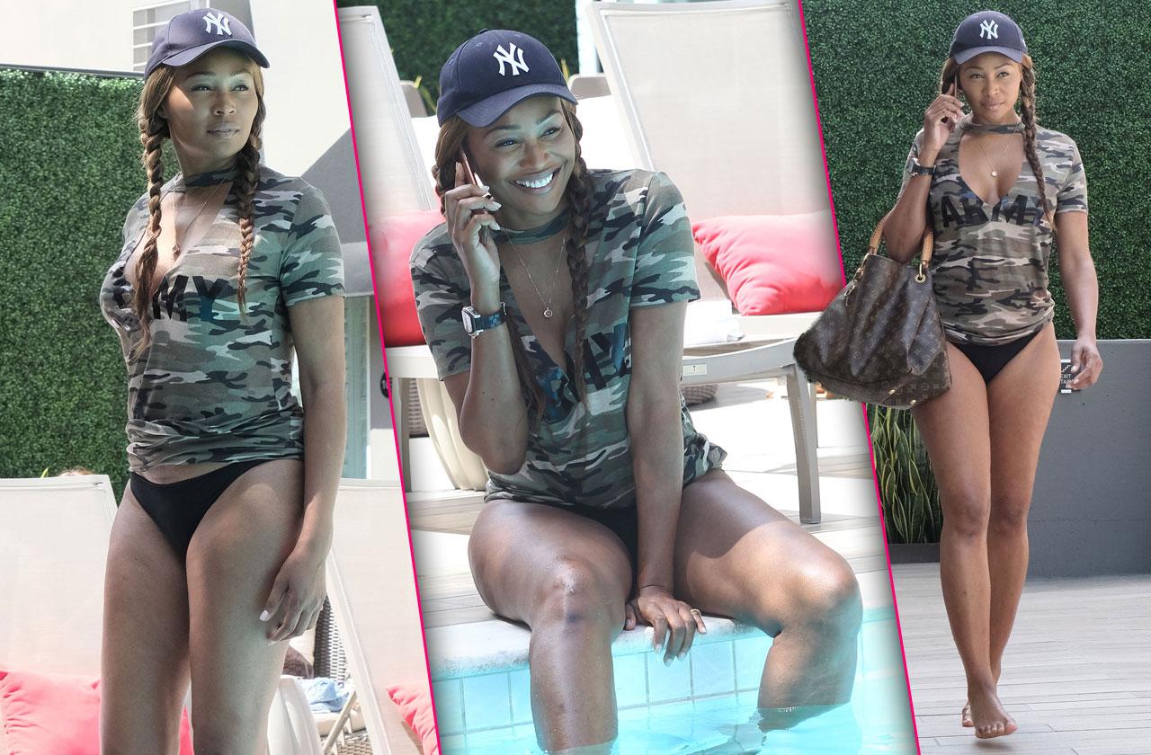 RHOA Cynthia Bailey curves pool