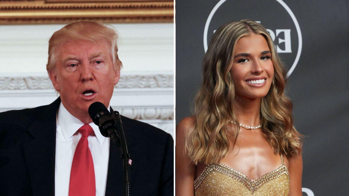 A photo of Donald Trump alongside a photo of Kai Trump