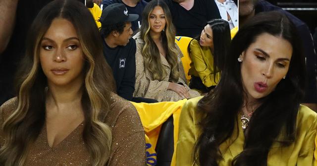 //Beyonce Gives Woman Talking Jay Z Death Stare NBA Finals PP