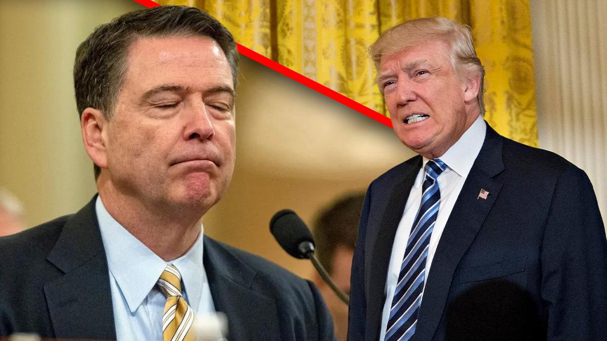 James Comey Jr and President Donald Trump