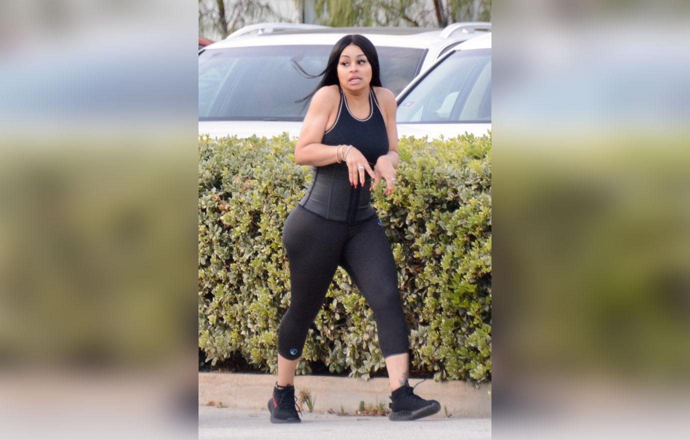 Blac Chyna Waist Trainer Jogging