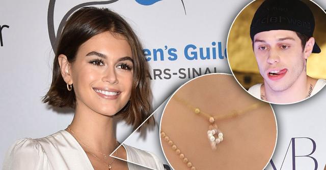 Kaia Gerber Wears ‘P’ Necklace Amid Pete Davidson Romance