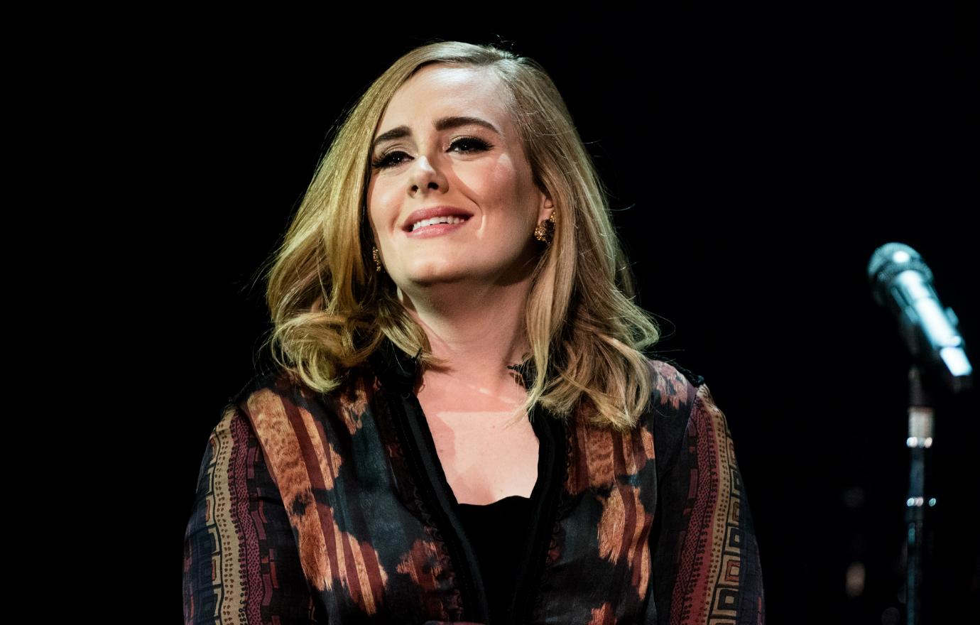 Adele on stage.