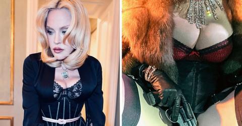 Split photos of Madonna