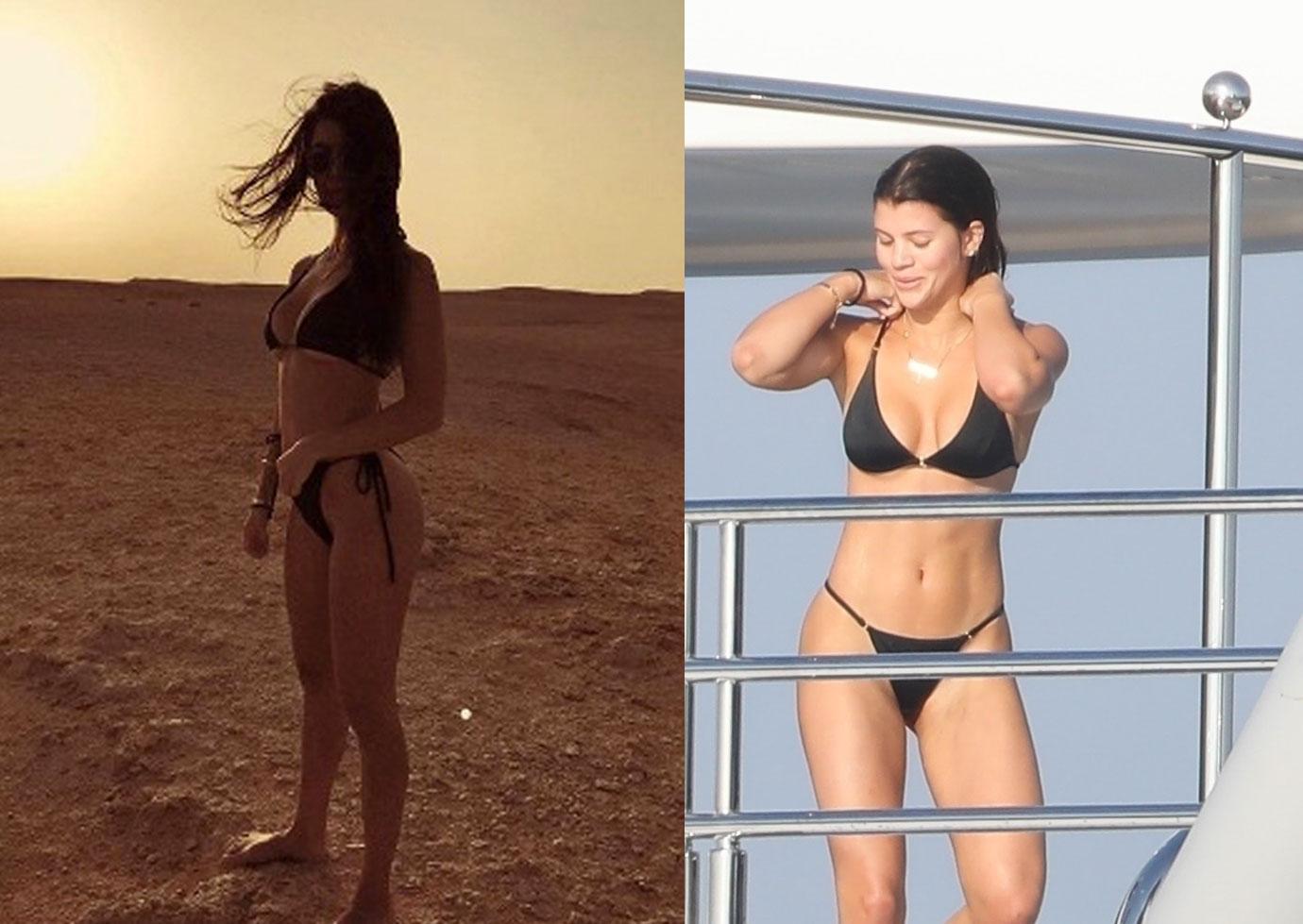 //Kourtney Kardashian Sophia Richie Feud Bikini