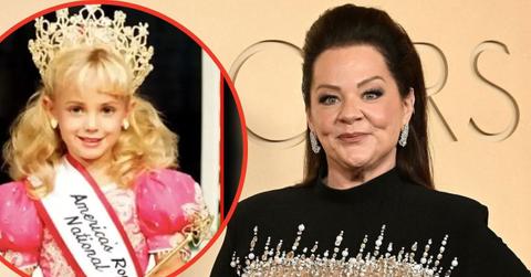 Split photos of JonBenét Ramsey and Melissa McCarthy
