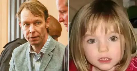 Composite photo of Christian Brückner and Madeleine McCann