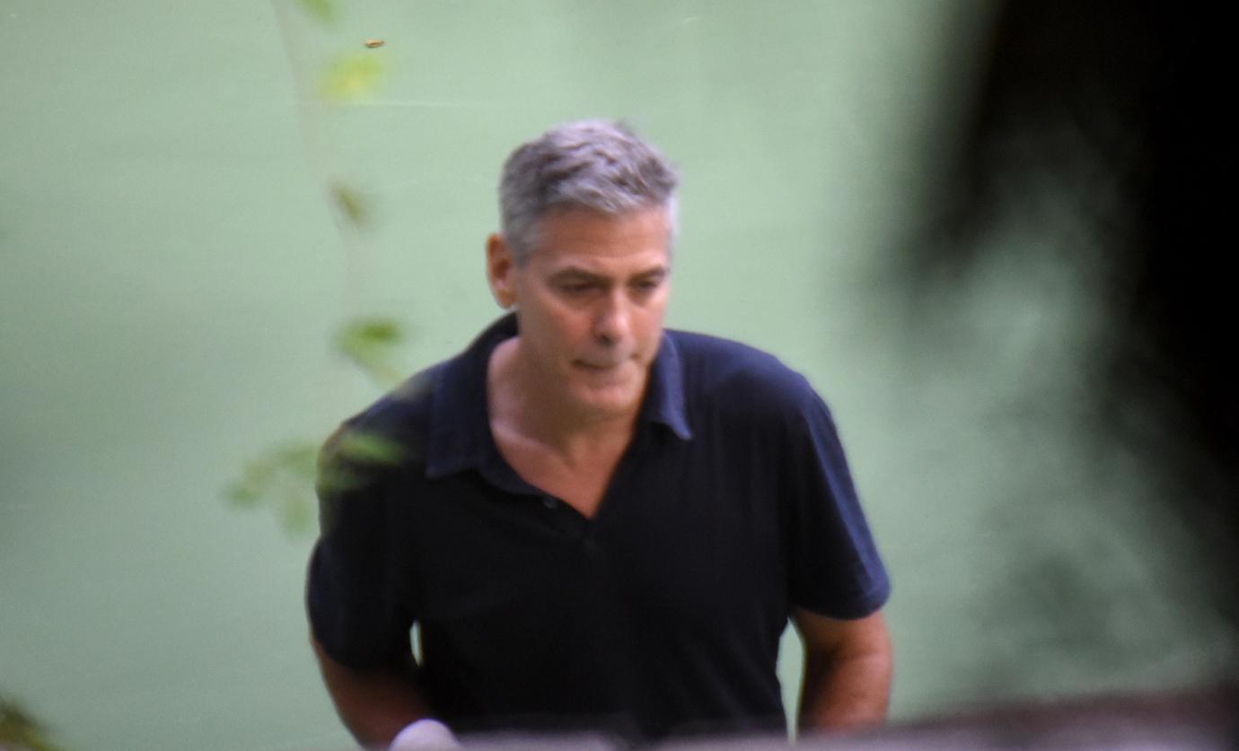 //george clooney tired exhausted twins birth