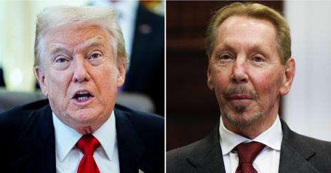 Photo of Donald Trump, Larry Ellison
