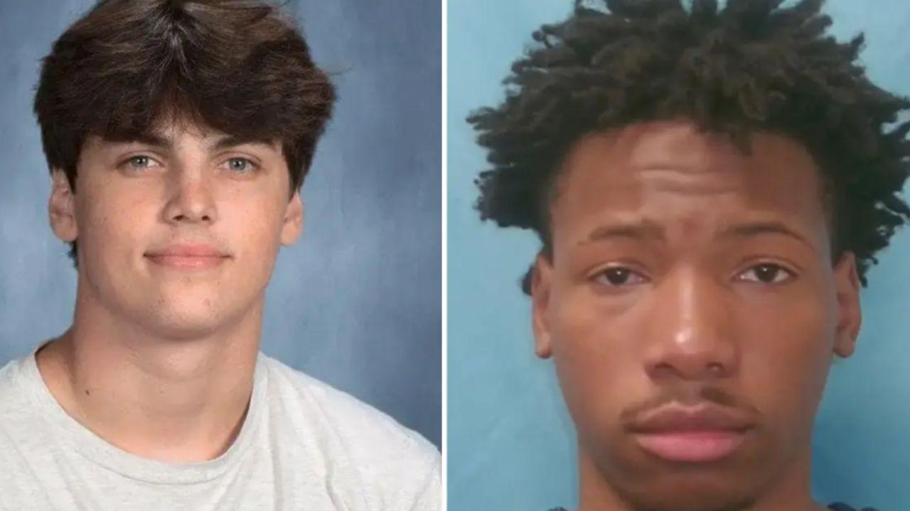 split image of Austin Metcalf and Karmelo Anthony