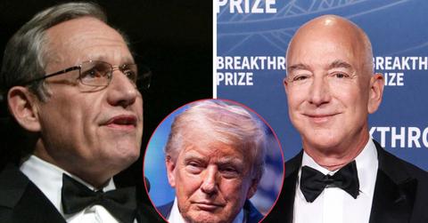 Photo of Bob Woodward, Jeff Bezos, Donald Trump