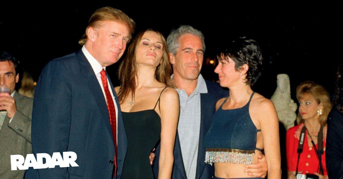 donald trump melania trump jeffrey epstein ghislaine maxwell white radar logo