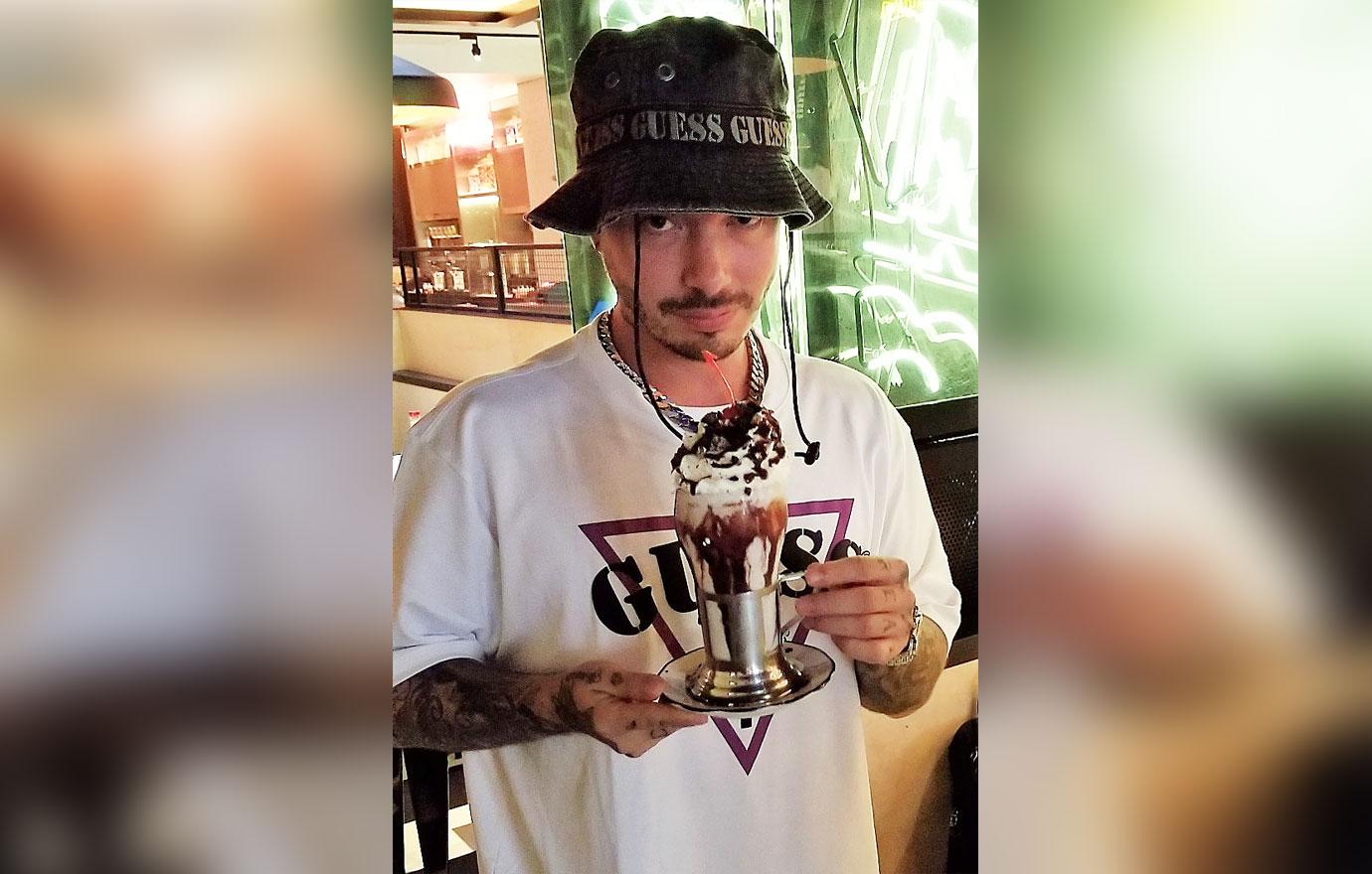 J Balvin at Black Tap Craft Burgers and Beer