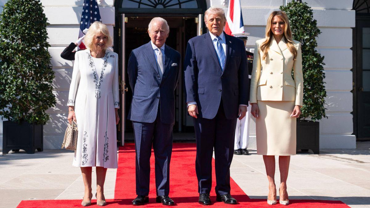 Photo of Queen Camilla, King Charles, Donald and Melania Trump