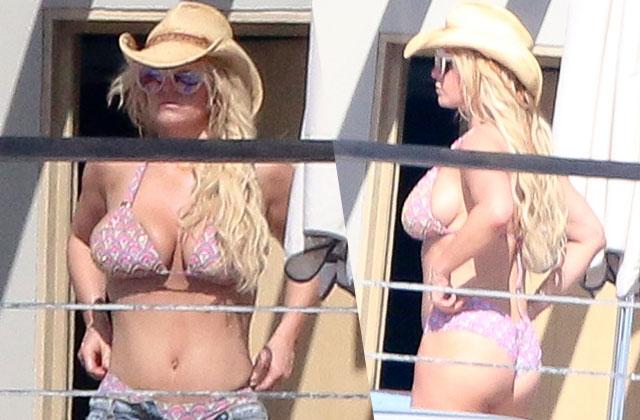 Jessica Simpson Butt Boobs Pink Bikini