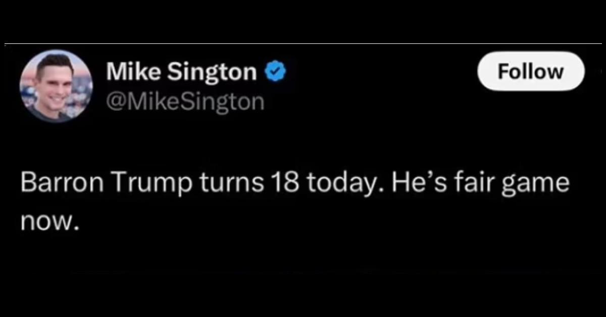 barron trumop mike sington tweet