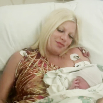 //tori spelling birth c section