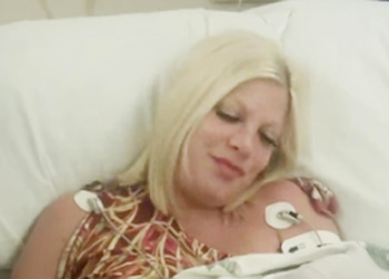 //tori spelling birth c section