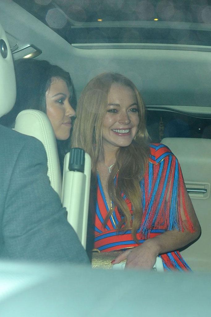 //kourtney kardashian lindsay lohan london girls night