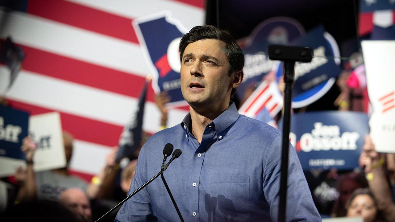 Ossoff said Trump would rather 'travel with Natalie' than run the country. 