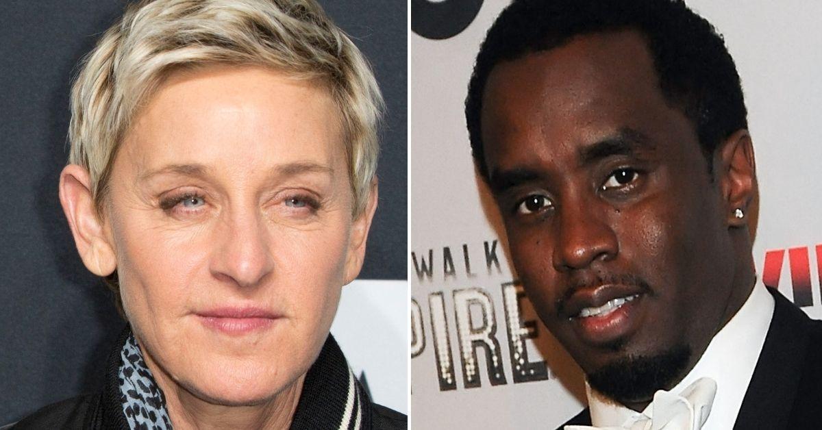 Split photo of Ellen DeGeneres and Sean 'Diddy' Combs.