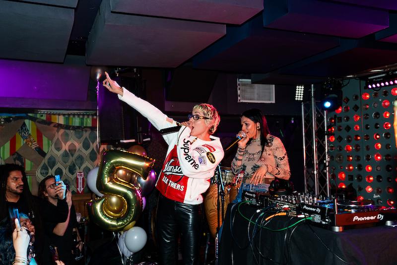 nina sky at nuevayorkinos  year anniversary party presented by buchanans whisky