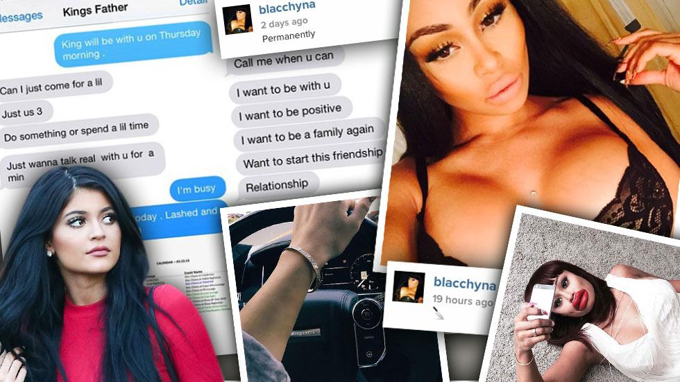 Kylie Jenner & Blac Chyna Feud -- Blac Chyna & Tyga Text Message