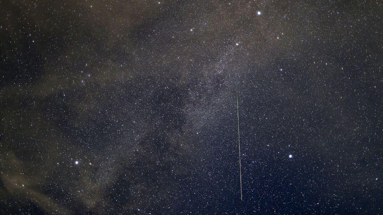 Photo of a Perseid meteor shower