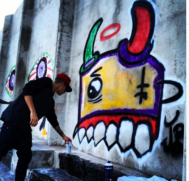 Justin Bieber graffiti