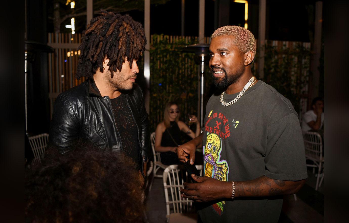 //kanye west lenny kravitz miami art basel pics